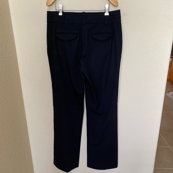 Ann Taylor White Pinstripe Wide Leg Trousers - Picture 3 of 6